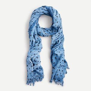 Organic cotton scarf in sunwashed mini paisley